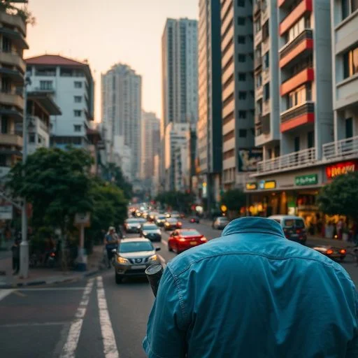 AI_images/Colombo_City_50435a40.webp: A striking juxtaposition of architectural styles. On one side, a meticulously detailed facade of a grand colonial-era building (e.g., evocative of the Dutch Hospital Precinct or Galle Face Hotel architecture) with intricate patterns. Seamlessly blending into or reflected nearby, a blurred, futuristic, glass-clad high-rise, symbolizing the city's evolution. No people.